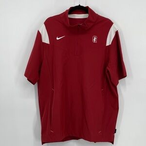 Stanford Cardinal Nike 1/4 Zip Short Sleeve Shirt Size XL
